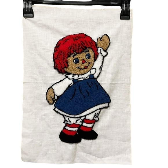 Vintage Raggedy Ann & Andy Handmade Puffy Fabric Panels 17.5”x12” - Picture 2 of 6